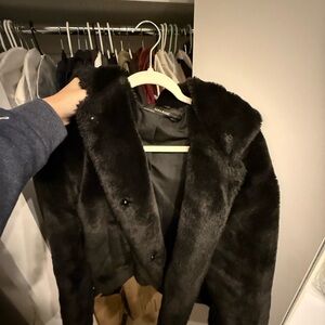 Zara Black Fur Coat